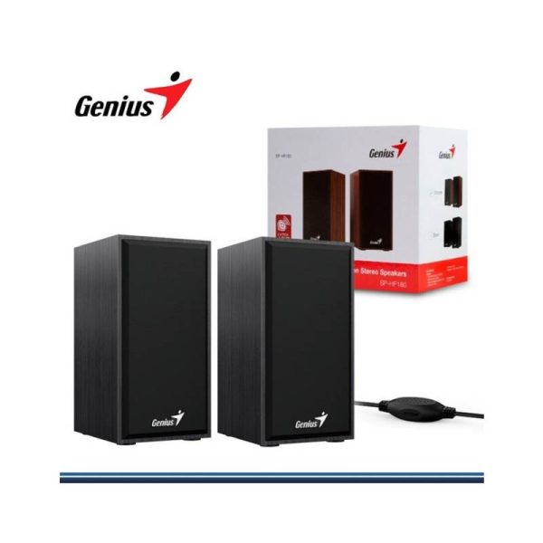 Parlantes Genius Sp - Hf180 Madera 6 Watts 3.5 Mm Usb