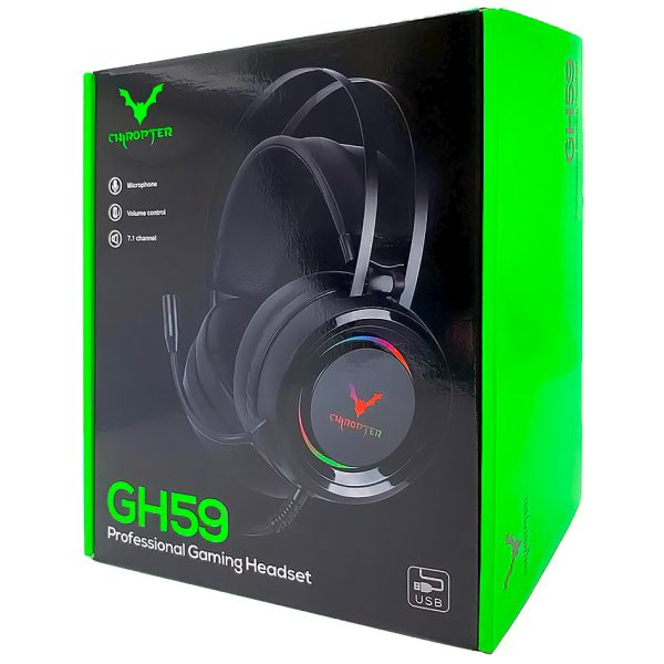 Diadema Gamer PS4/5 - Xbox - PC Chiropter GH59 RGB Lighting