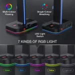 Havit Rgb Gaming Headset Stand Escritorio Doble Auricular