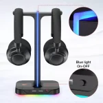 Havit Rgb Gaming Headset Stand Escritorio Doble Auricular