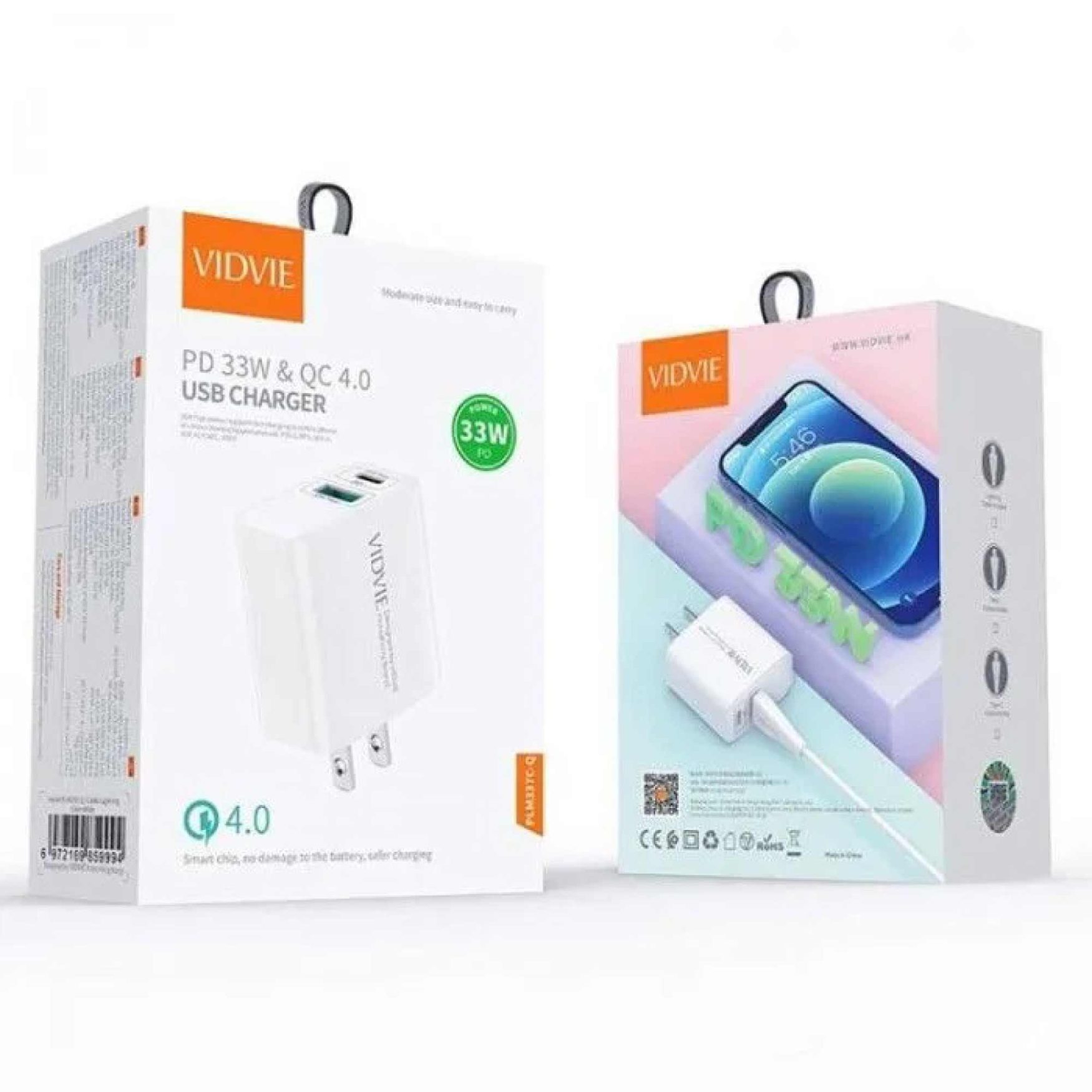 Cargador USB y Tipo C Vidvie 33W Carga Rápida PLM337QC - Tienda de ...